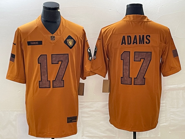 Men's Las Vegas Raiders Davante Adams #17 Brown 2023 Salute To Service Limited Jersey