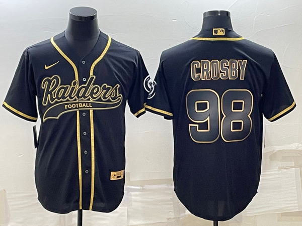 Men's Las Vegas Raiders Maxx Crosby #98 Black Player Jersey Joint Edition