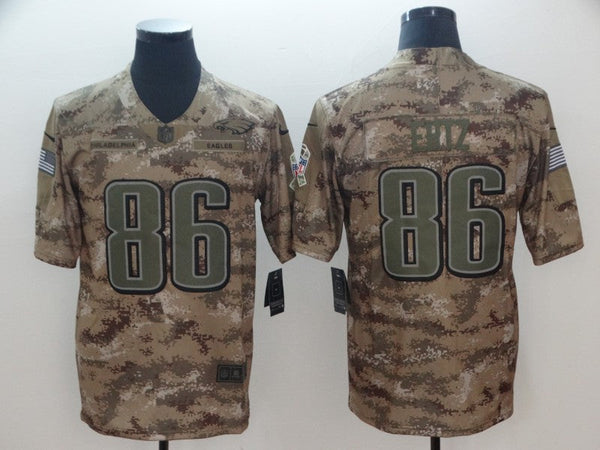 Men's Philadelphia Eagles Zach Ertz #86 Camouflage Game Jersey