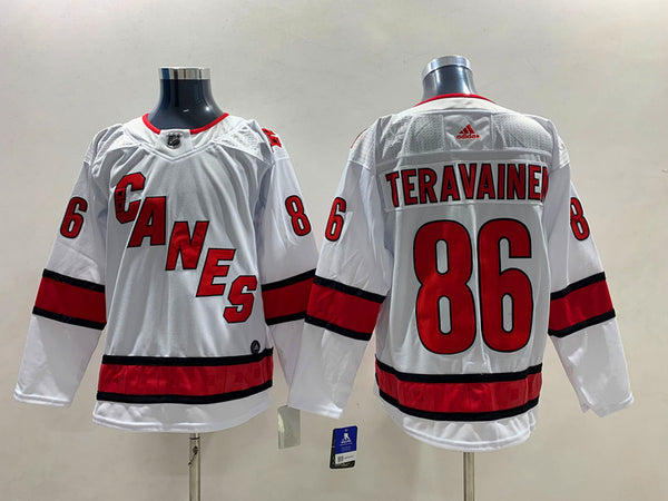 Men's Carolina Hurricanes Teuvo Teravainen #86 White Player Jersey