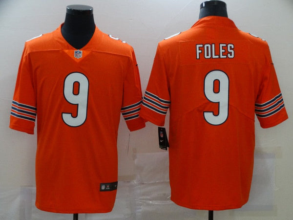 Men's Chicago Bears Nick Foles #9 Orange Game Jersey