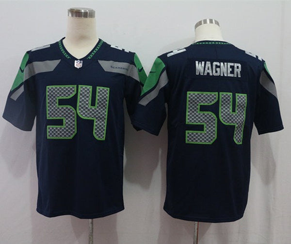 Men's Seattle Seahawks Bobby Wagner #54 Navy Game Team Jersey