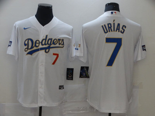 Men's Los Angeles Dodgers Julio Urias #7 White Fashion Stitched Jersey