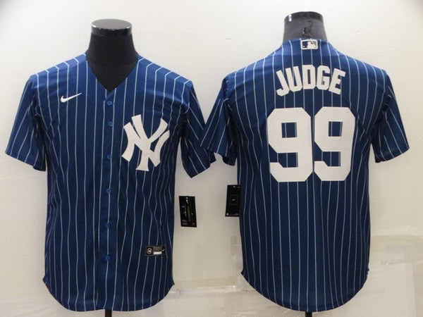 Men's New York Yankees Aaron Judge #99 Blue Replica Baseball Jersey