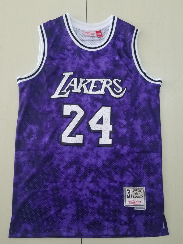 Men's Los Angeles Lakers Kobe Bryant #24 Purple Galaxy Swingman Jersey