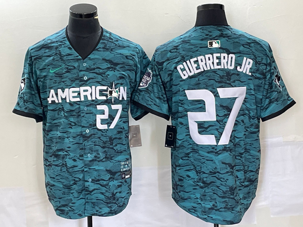 Men's American League Vladimir Guerrero Jr. #27 Teal 2023 MLB All-Star Game Limited Jersey