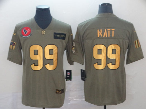 Men's Houston Texans J.J. Watt #99 Brown Player Game Jersey