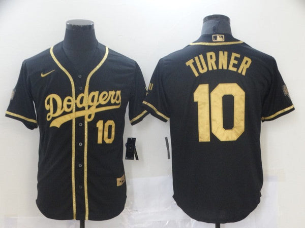 Men's Los Angeles Dodgers Justin Turner #10 Black Fashion Stitched Jersey