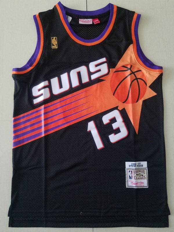 Men's Phoenix Suns Steve Nash Black 1996-97 Hardwood Classics Swingman Jersey