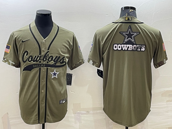 Men's Dallas Cowboys Olive 2022 Salute To Service Limited Jersey