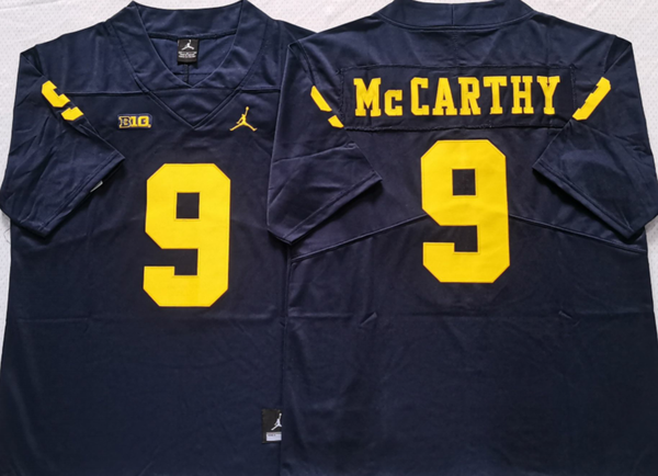 Men's Michigan Wolverines JJ McCarthy #9 Navy  Alumni Player Game Jersey