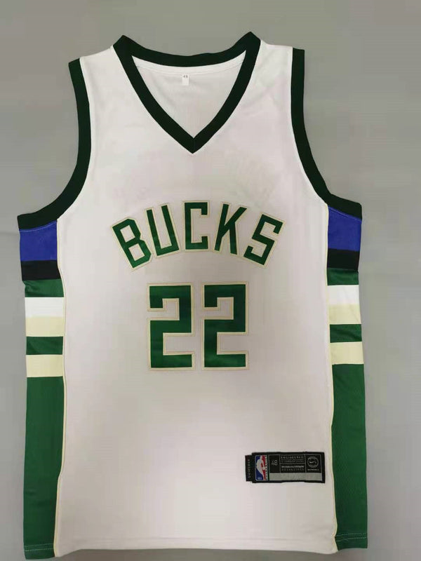 Men's Milwaukee Bucks Khris Middleton Fanatics Branded White Fast Break Jersey