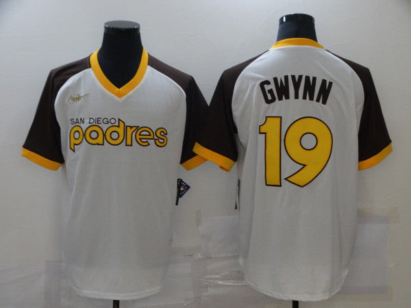 Men's San Diego Padres Tony Gwynn #19 White Player Jersey