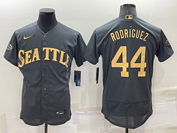 Men's Seattle Mariners Julio Rodriguez #44 Gray Replica Player Jersey