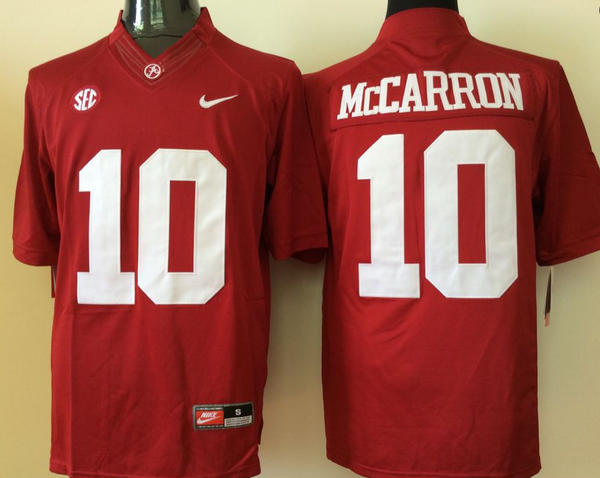 Men's Alabama Crimson Tide A.J. McCarron #10 Crimson Player Game Jersey