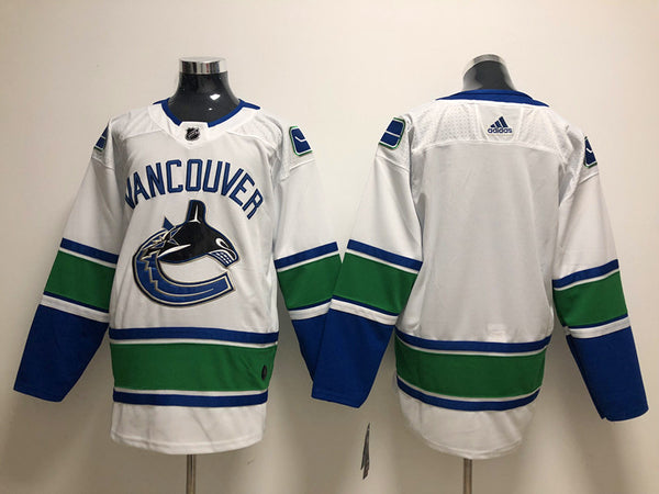 Men's Vancouver Canucks White Away Breakaway Blank Jersey