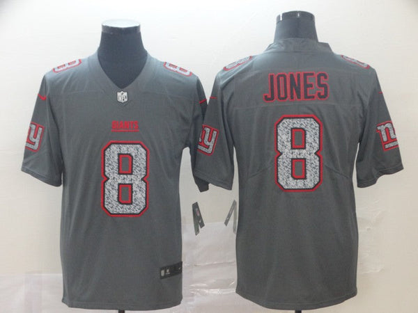 Men's New York Giants Daniel Jones #8 Gray Game Player Jersey