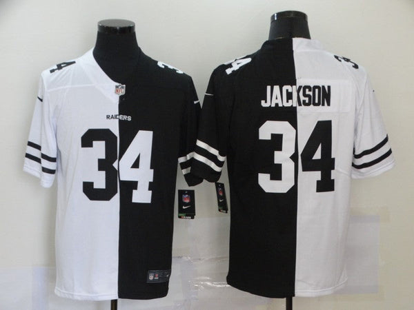 Men's Las Vegas Raiders Bo Jackson #34 Black/White Game Jersey