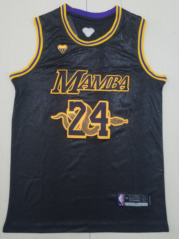 Men's Los Angeles Lakers #8-24 NBA Black Mamba Swingman Jersey