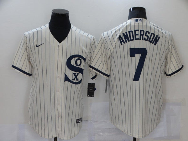 Men's Chicago White Sox Tim Anderson #7 Beige Replica Baseball Jersey