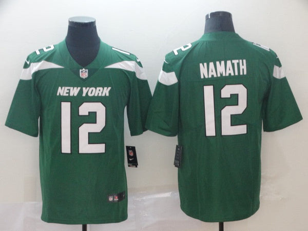 Men's New York Jets Joe Namath Green Game Jersey