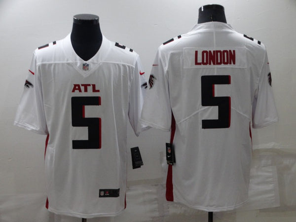 Men's Atlanta Falcons Drake London #5 White Game Jersey