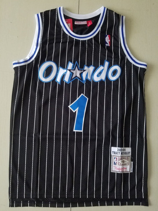 Men's Orlando Magic Tracy McGrady 2003-04 Black Hardwood Classics Swingman Jersey