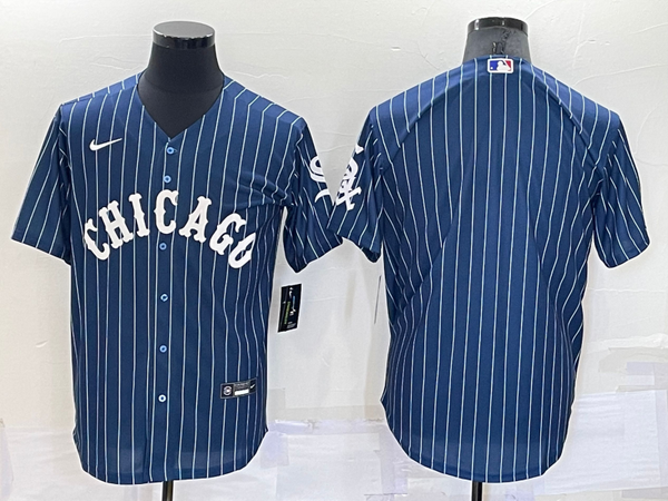 Men's Chicago White Sox Blue Replica Blank Jersey