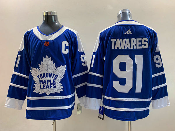 Men's Toronto Maple Leafs John Tavares #91 Blue Breakaway Player Jersey