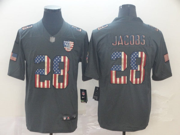 Men's Las Vegas Raiders Josh Jacobs #28 Black Team Game Jersey