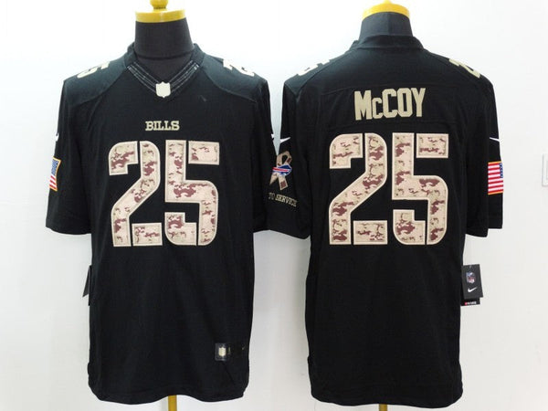 Men's Buffalo Bills LeSean McCoy #25 Black Game Player Jersey