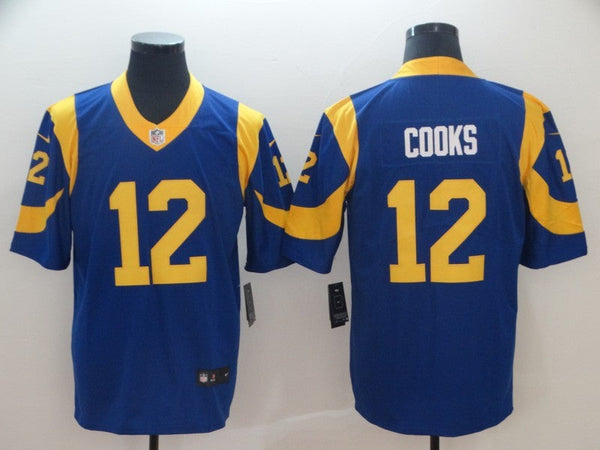 Men's Los Angeles Rams Brandin Cooks #12 Blue Game Jersey