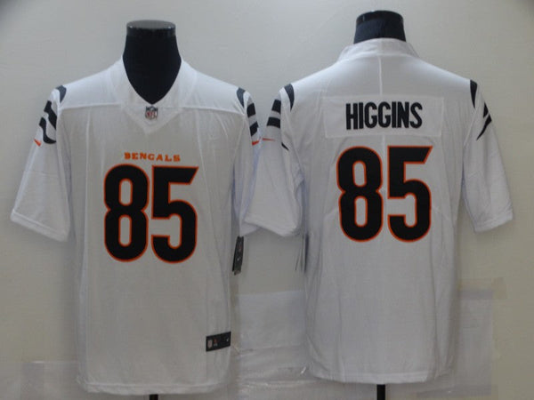 Men's Cincinnati Bengals Tee Higgins #85 White Game Player Jersey