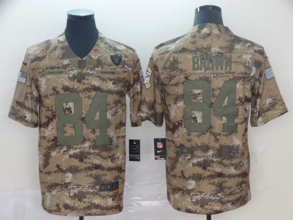 Men's Las Vegas Raiders Antonio Brown #84 Camouflage Game Player Jersey