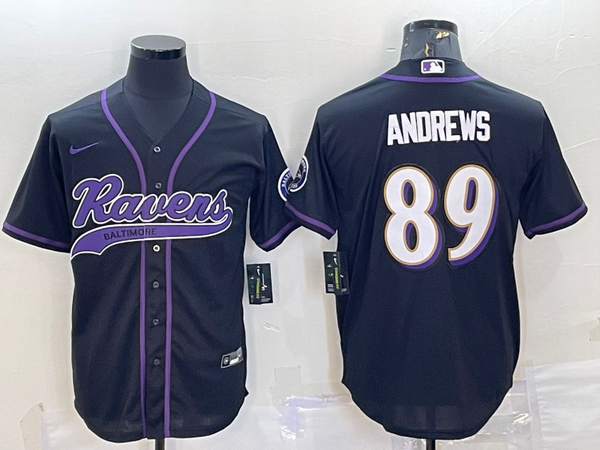 Men's Baltimore Ravens Mark Andrews #89 Black Game Jersey Joint Edition