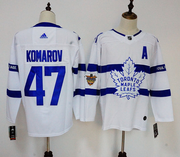 Men's Toronto Maple Leafs Leo Komarov #47 White Player Jersey