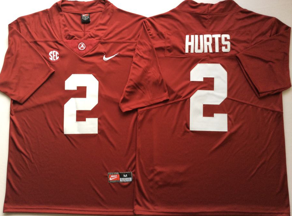 Men's Alabama Crimson Tide Jalen Hurts #2 Crimson Player Game Jersey