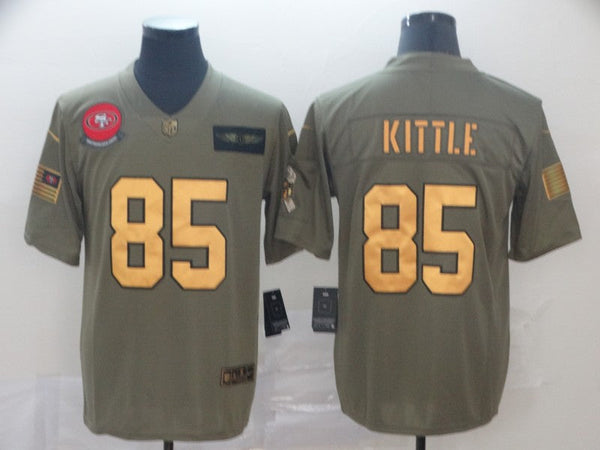 Men's San Francisco 49ers George Kittle #85 Brown Game Player Jersey