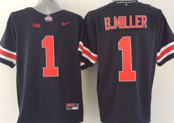 Men's Ohio State Buckeyes Braxton Miller #1 Black Player Jersey