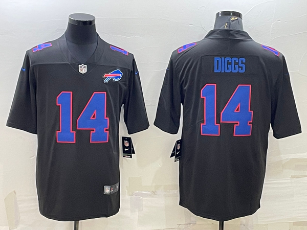 Men's Buffalo Bills Stefon Diggs #14 Black Player Jersey