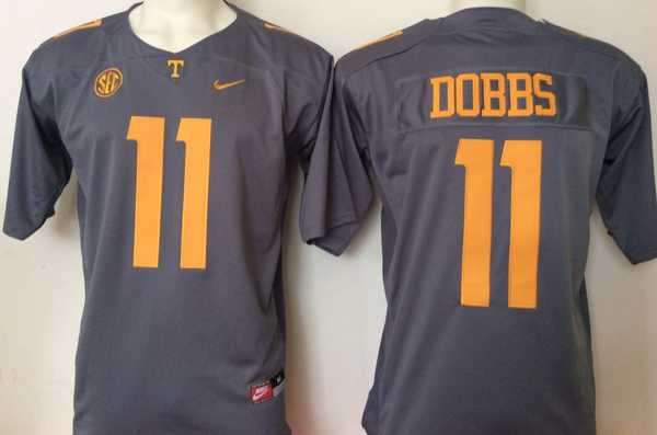 Men's Tennessee Volunteers Josh Dobbs #11 Black Player Game Jersey