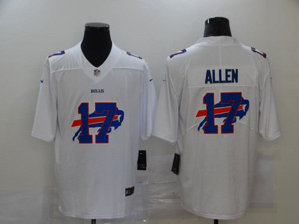 Men's Buffalo Bills #17 Josh Allen White Game Player Jersey