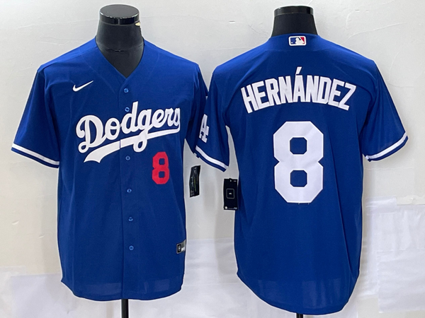 Men's Los Angeles Dodgers Kike Hernandez #8 Blue Replica Player Jersey