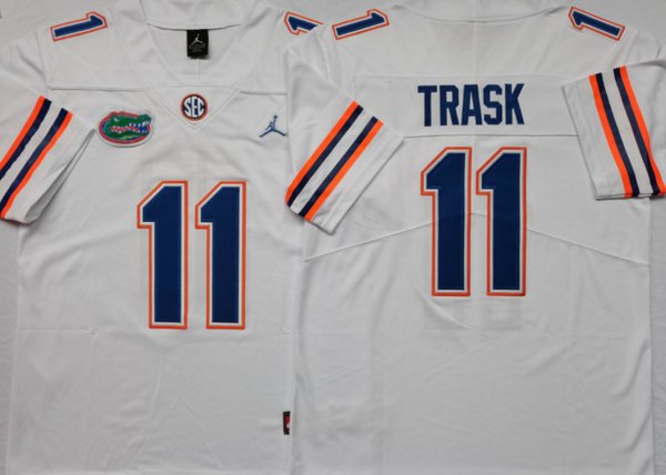 Men's Florida Gators Kyle Trask #11 White Player Game Jersey