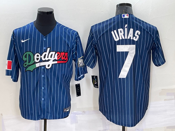 Men's Los Angeles Dodgers Julio Urias #7 Blue Player Baseball Jersey