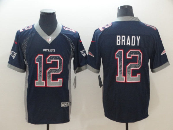 Men's New England Patriots Tom Brady #12 Navy Player Game Jersey