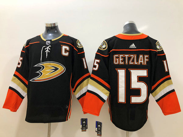 Men's Anaheim Ducks Ryan Getzlaf #15 Black Home Breakaway Player Jersey