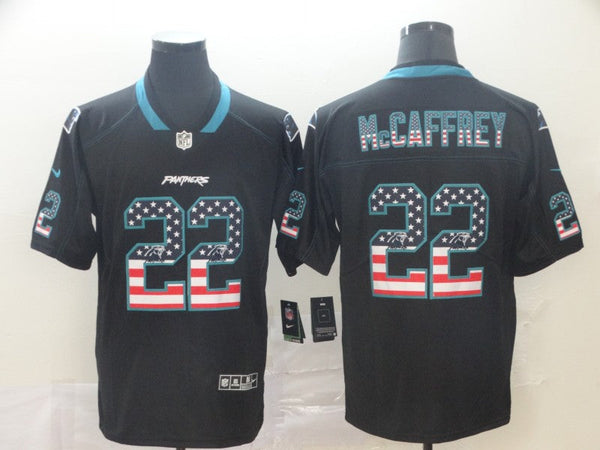 Men's Carolina Panthers Christian McCaffrey #22 Black Game Jersey