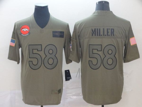 Men's Denver Broncos Von Miller #58 Brown Game Jersey