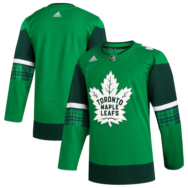 Men's Toronto Maple Leafs Kelly Green 2023 St. Patrick's Day Primegreen Authentic Blank Jersey